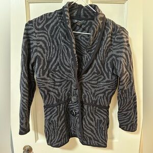 Grey Zebra Print Jacket